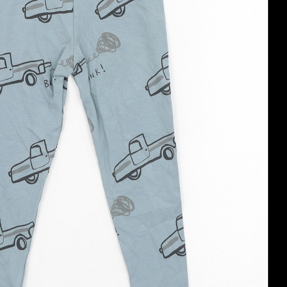 George Boys Blue  Cotton Jogger Trousers Size 3-4 Years  Regular Pullover - Truck, Legging
