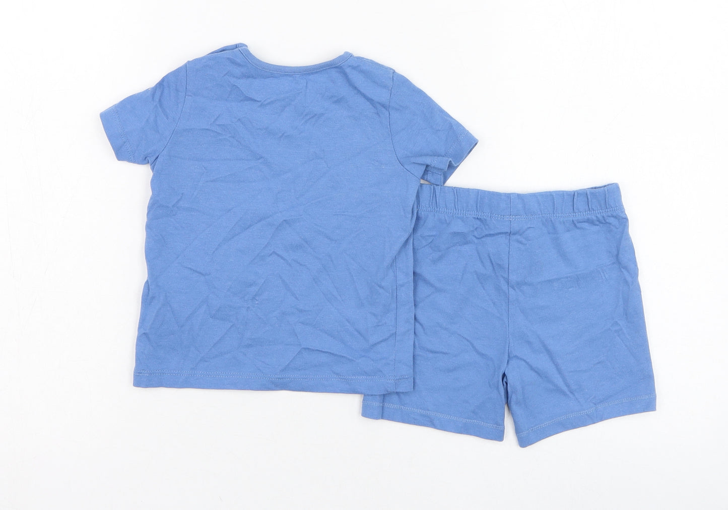 F&F Boys Blue  Cotton Shorts Outfit/Set Size 6-9 Months  Pullover