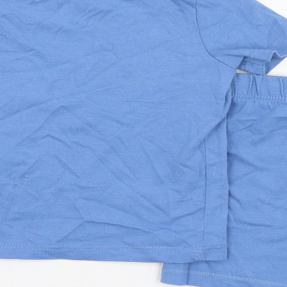 F&F Boys Blue  Cotton Shorts Outfit/Set Size 6-9 Months  Pullover
