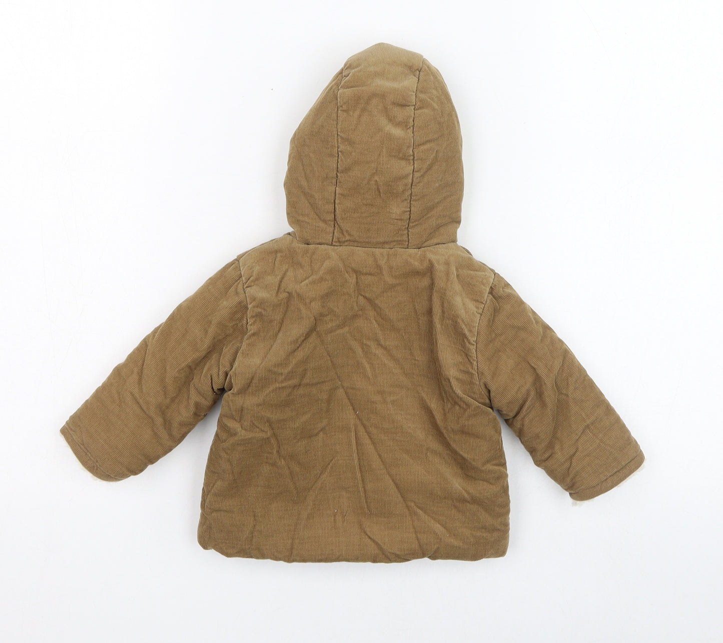 NEXT Boys Brown   Overcoat Coat Size 3-6 Months   Button