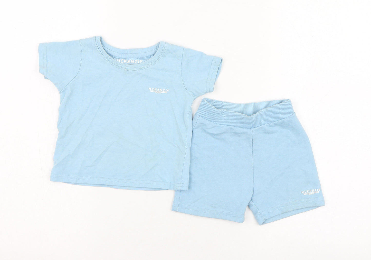 McKenzie Boys Blue  Cotton Shorts Outfit/Set Size 9-12 Months  Pullover