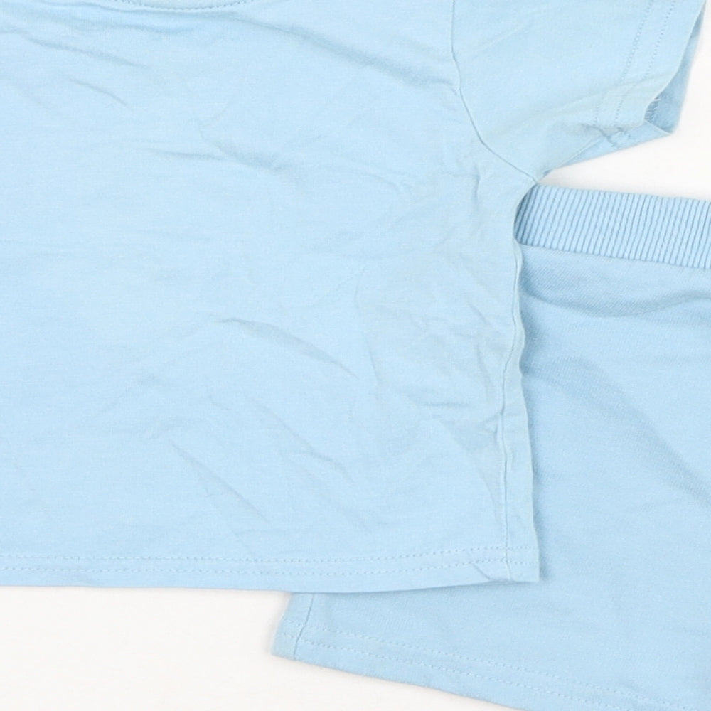 McKenzie Boys Blue  Cotton Shorts Outfit/Set Size 9-12 Months  Pullover
