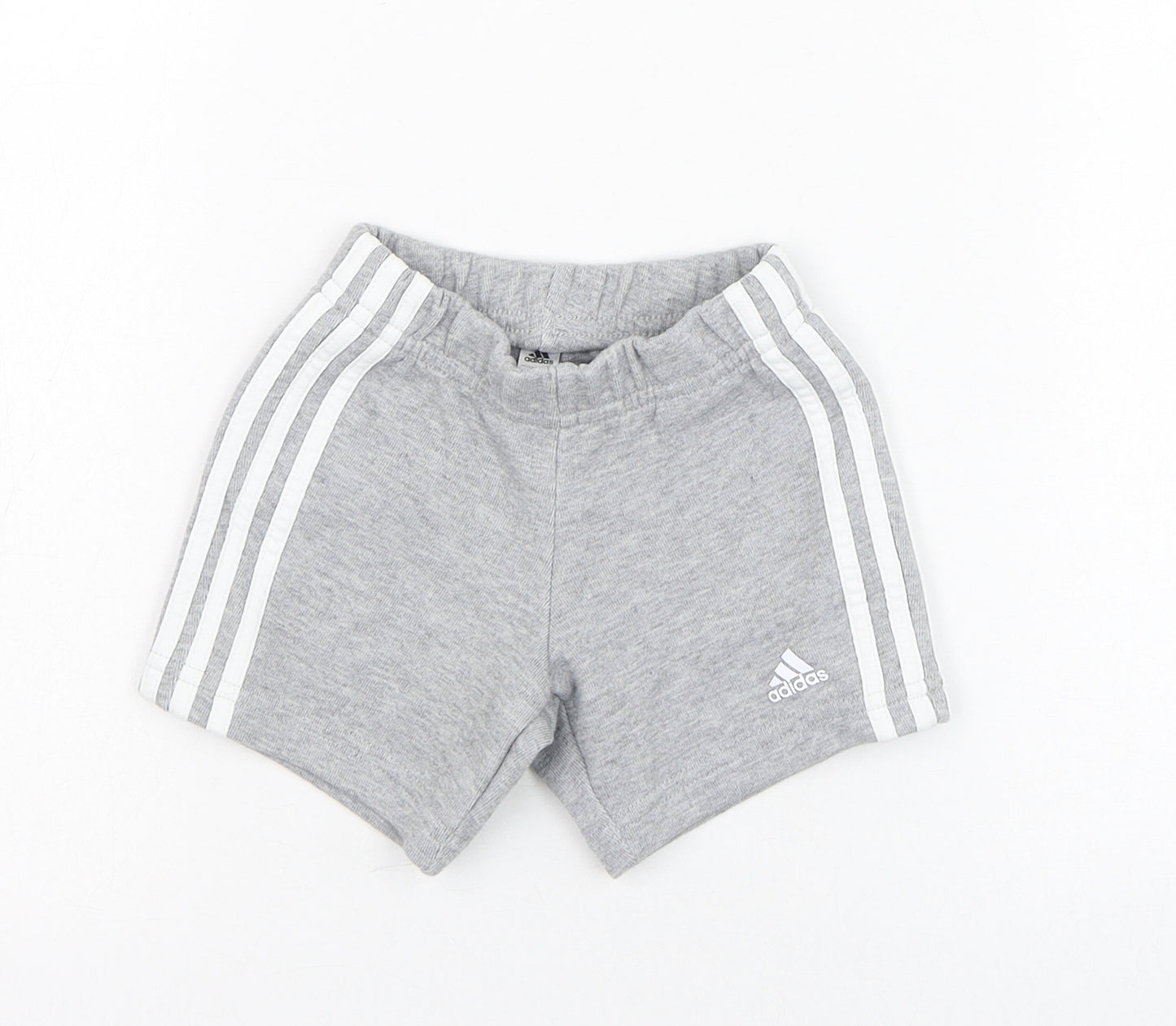 adidas Boys Grey  Cotton Cropped Trousers Size 6-9 Months  Pullover