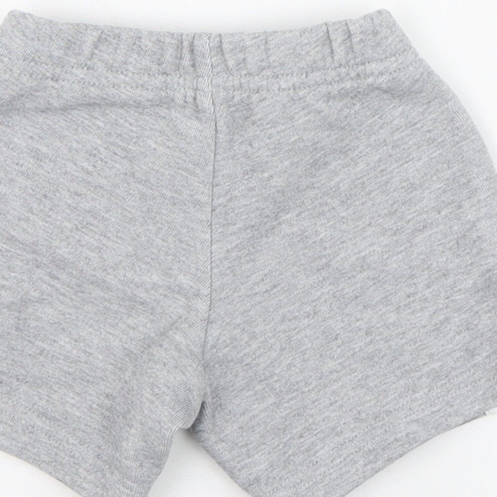 adidas Boys Grey  Cotton Cropped Trousers Size 6-9 Months  Pullover