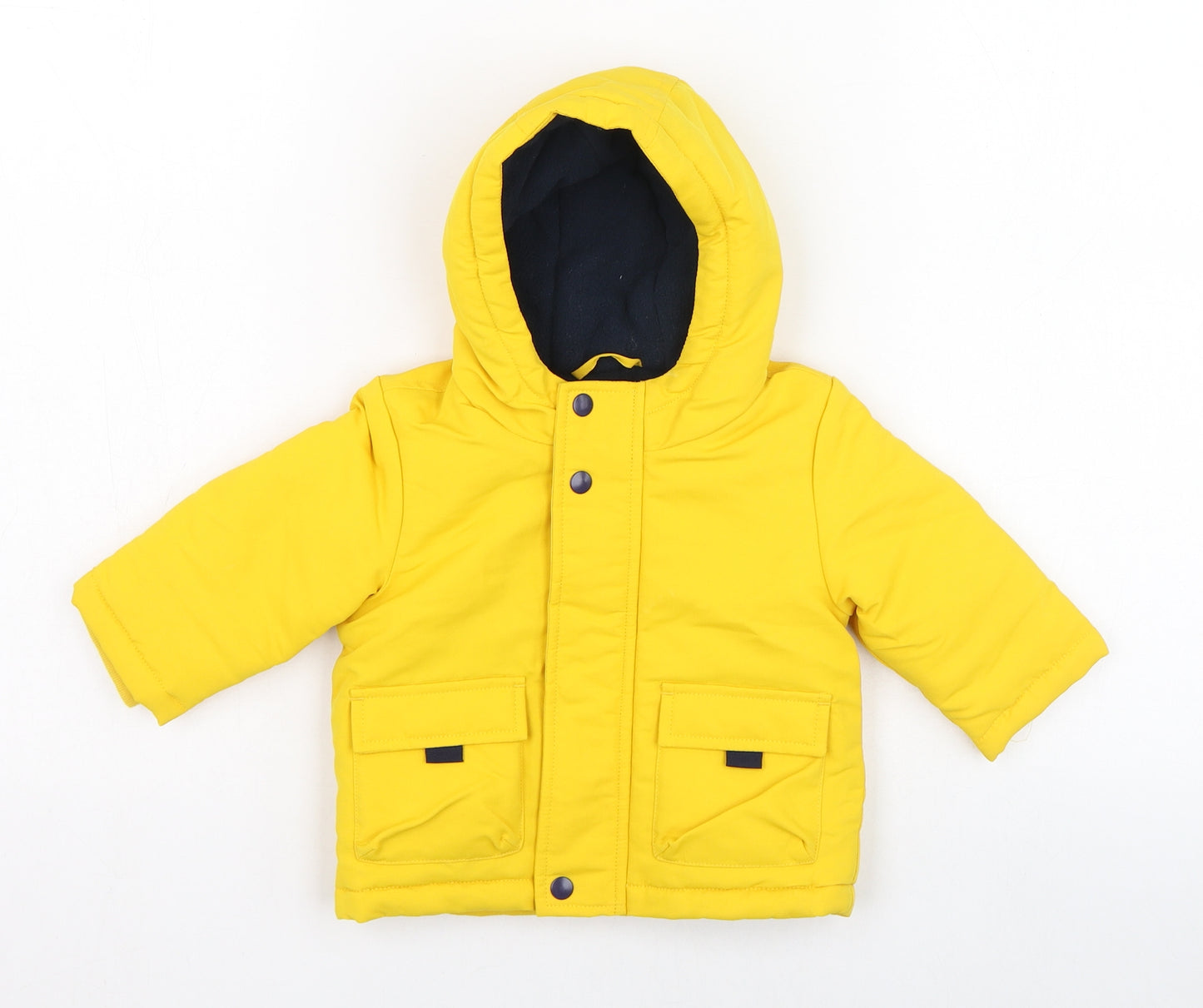 Primark Baby Yellow   Puffer Jacket Coat Size 3-6 Months   Zip