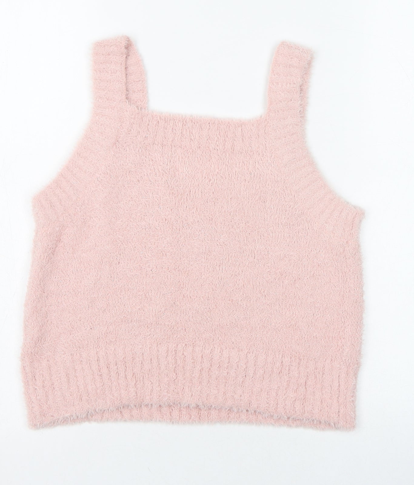 Primark Womens Pink  Polyester Basic T-Shirt Size 12 Square Neck - Loungewear