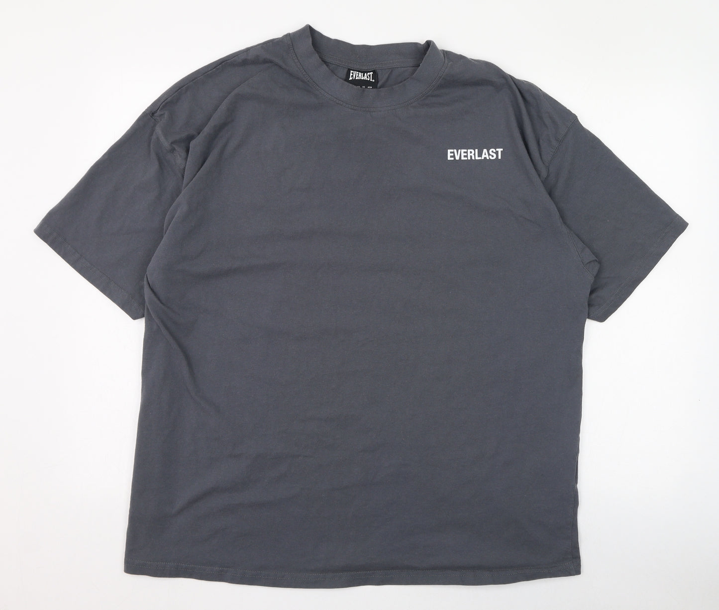 Everlast Mens Grey  Cotton  T-Shirt Size 2XL Round Neck