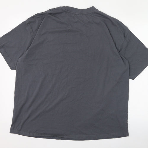 Everlast Mens Grey  Cotton  T-Shirt Size 2XL Round Neck