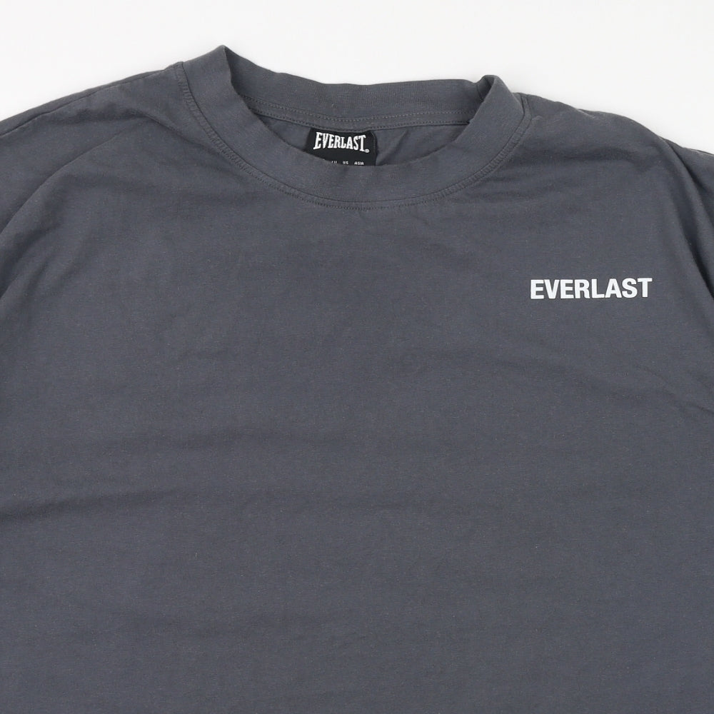 Everlast Mens Grey  Cotton  T-Shirt Size 2XL Round Neck