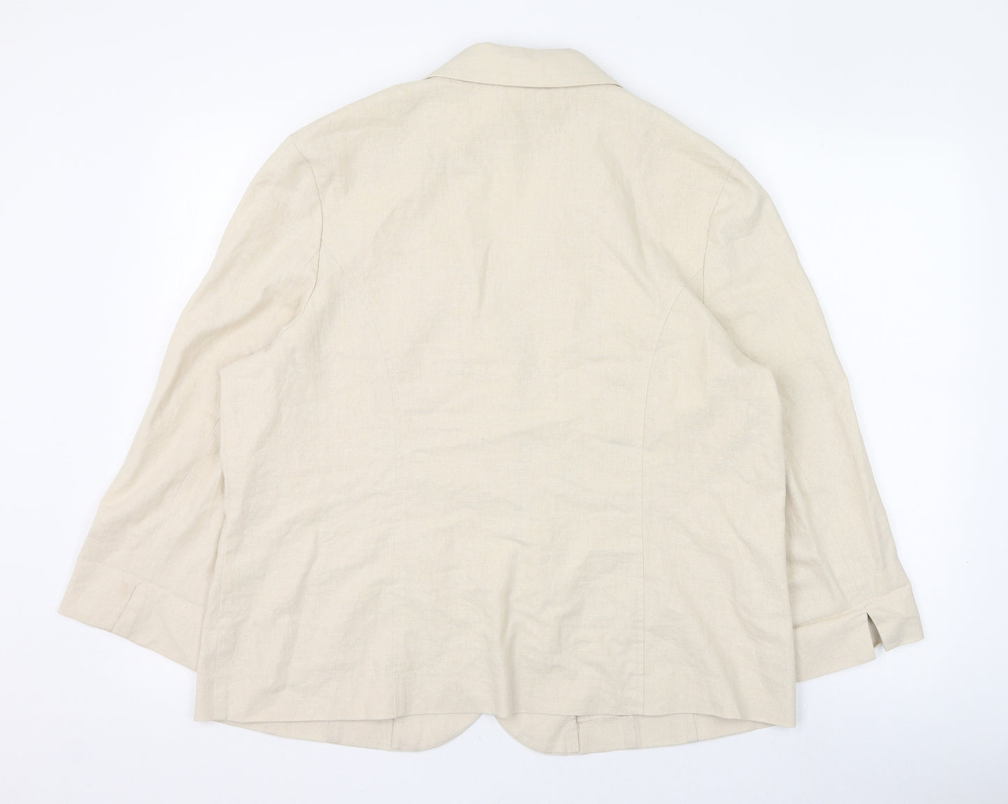 Isle Womens Beige   Jacket Blazer Size 20  Button