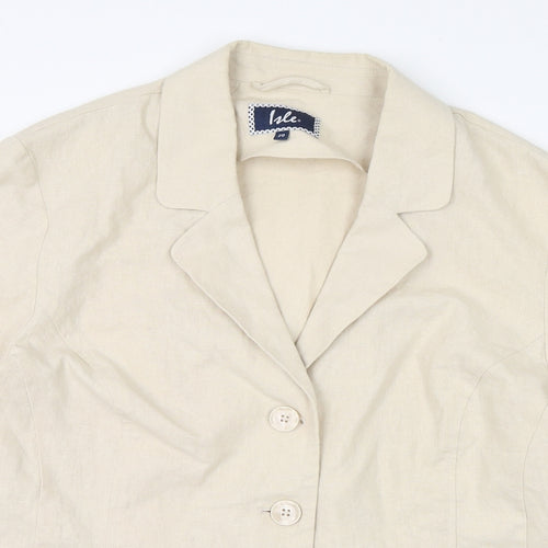 Isle Womens Beige   Jacket Blazer Size 20  Button