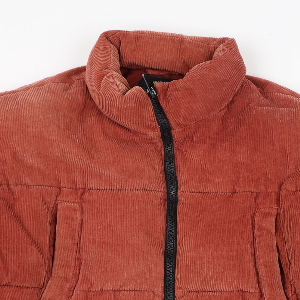 Urban Outfitters Womens Red   Puffer Jacket Coat Size M  Zip