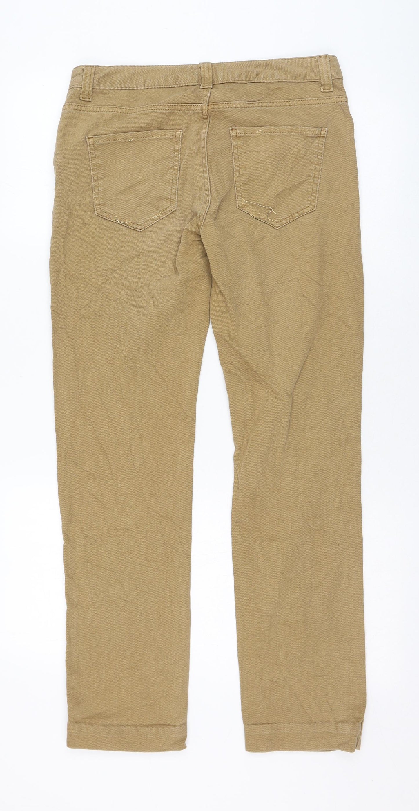 Toast Womens Brown  Cotton Straight Jeans Size 30 L28 in Regular Zip