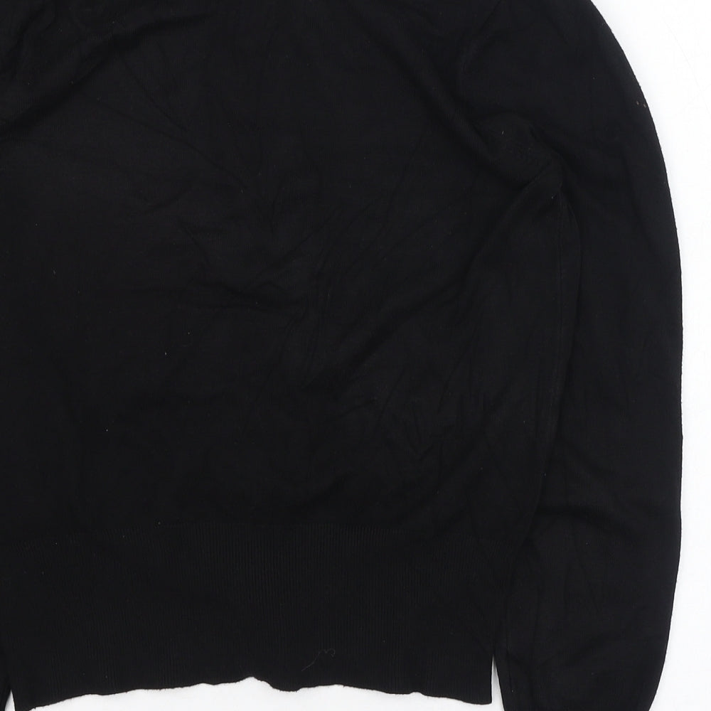 Marks and Spencer Womens Black Round Neck  Viscose Cardigan Jumper Size 12