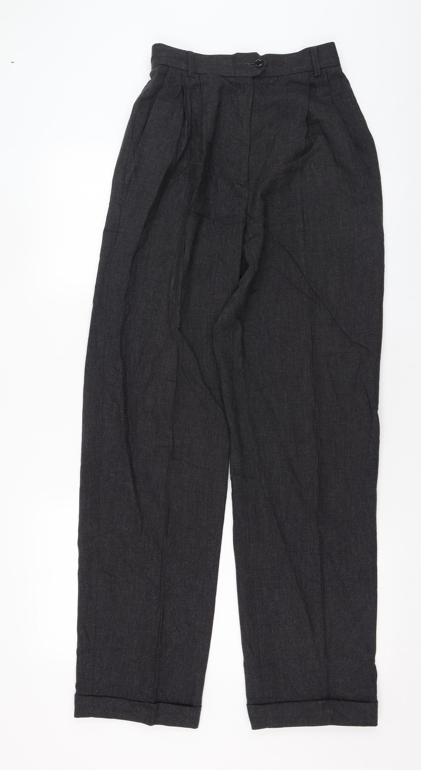 Jaeger Womens Grey  Wool Trousers  Size 26 L30 in Regular Zip
