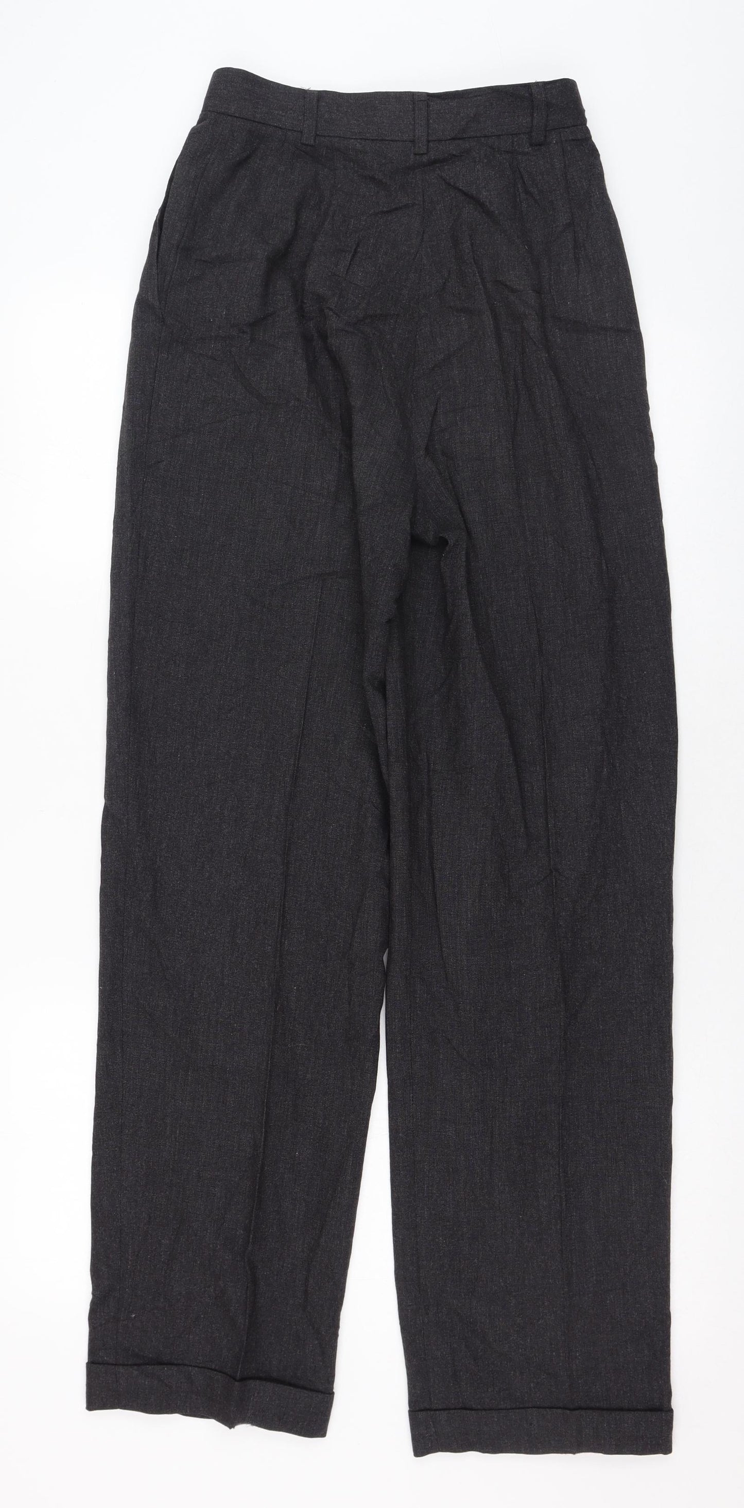 Jaeger Womens Grey  Wool Trousers  Size 26 L30 in Regular Zip