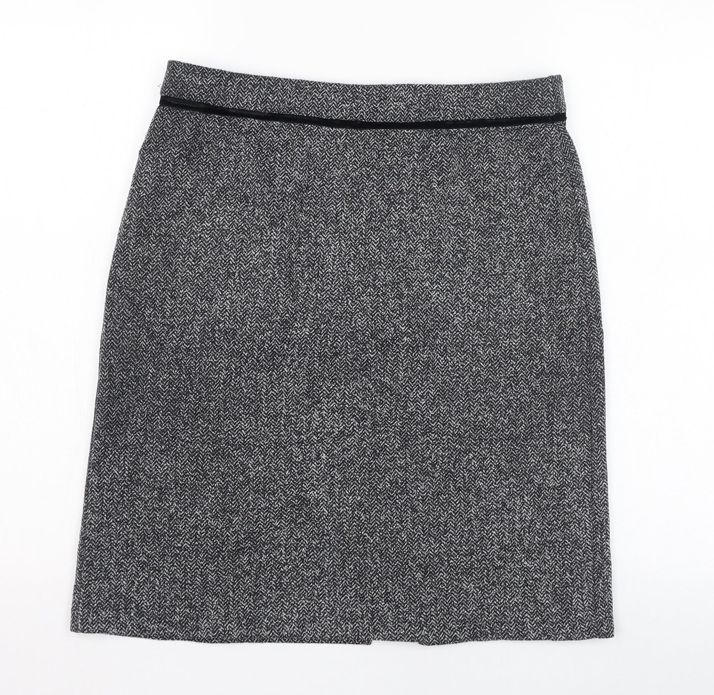 Marks and Spencer Womens Grey  Polyester Straight & Pencil Skirt Size 12