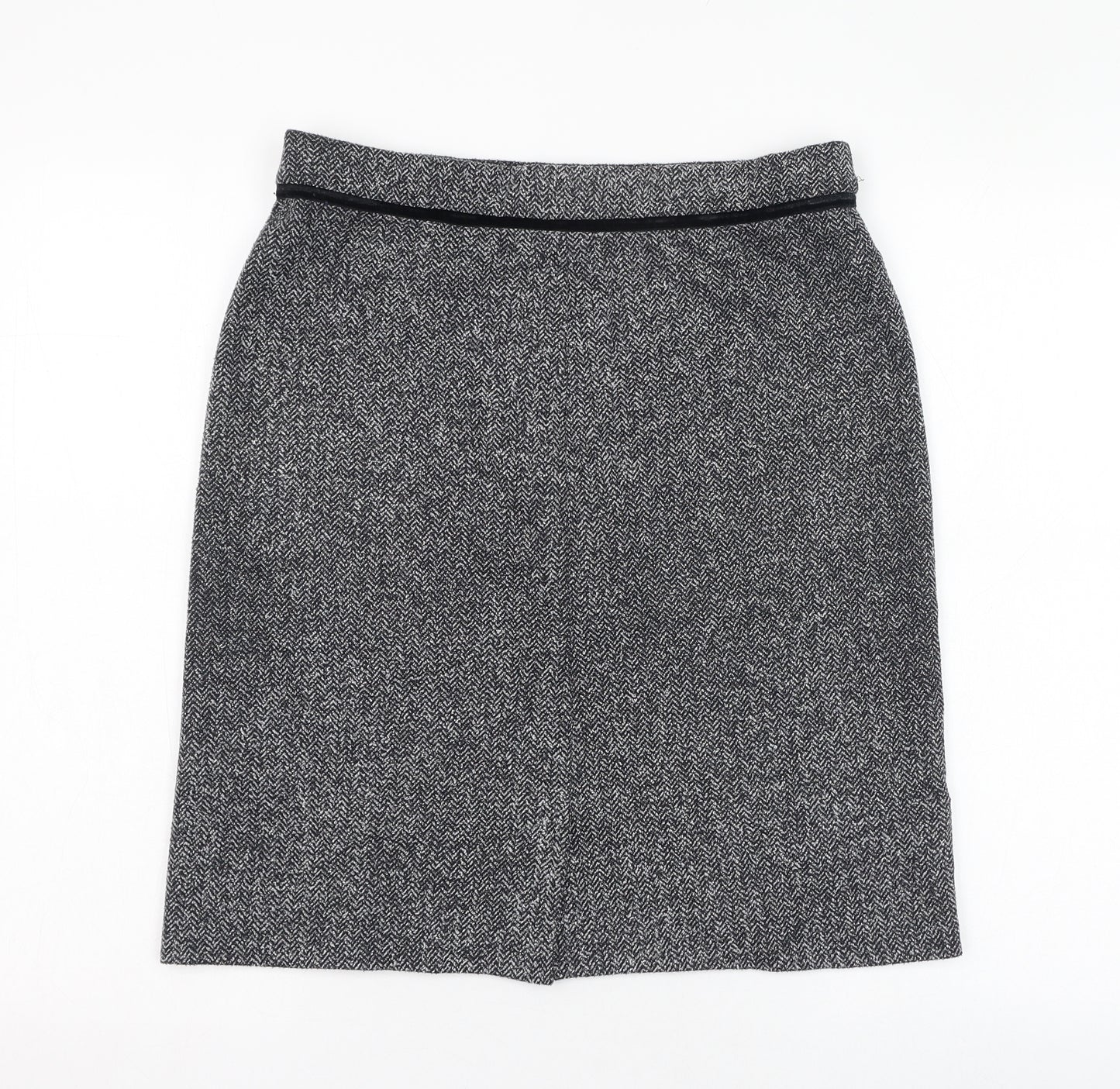Marks and Spencer Womens Grey  Polyester Straight & Pencil Skirt Size 12