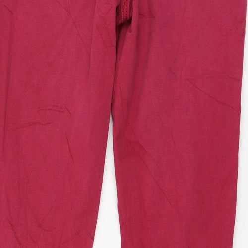 NEXT Womens Red  Cotton Skinny Jeans Size 14 L32 in Regular Zip