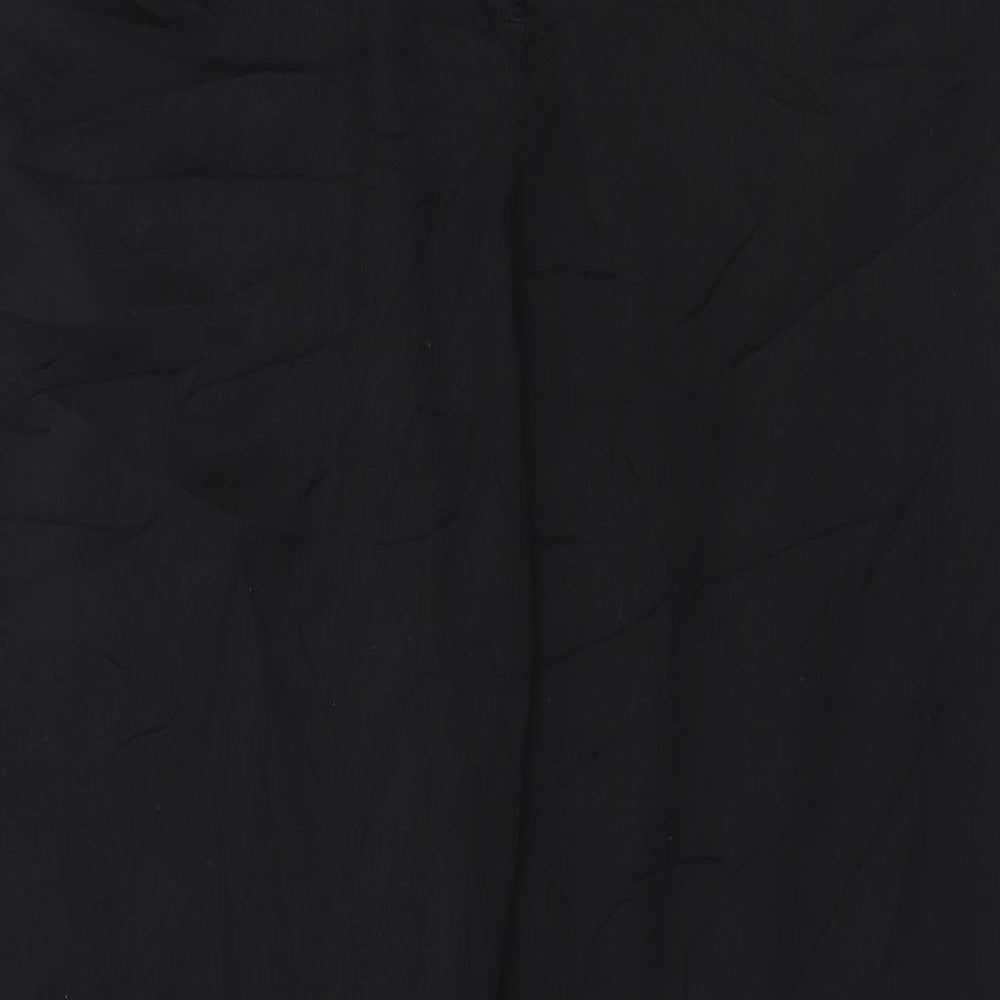 TU Womens Black  Polyester Trousers  Size 14 L30 in Regular Zip