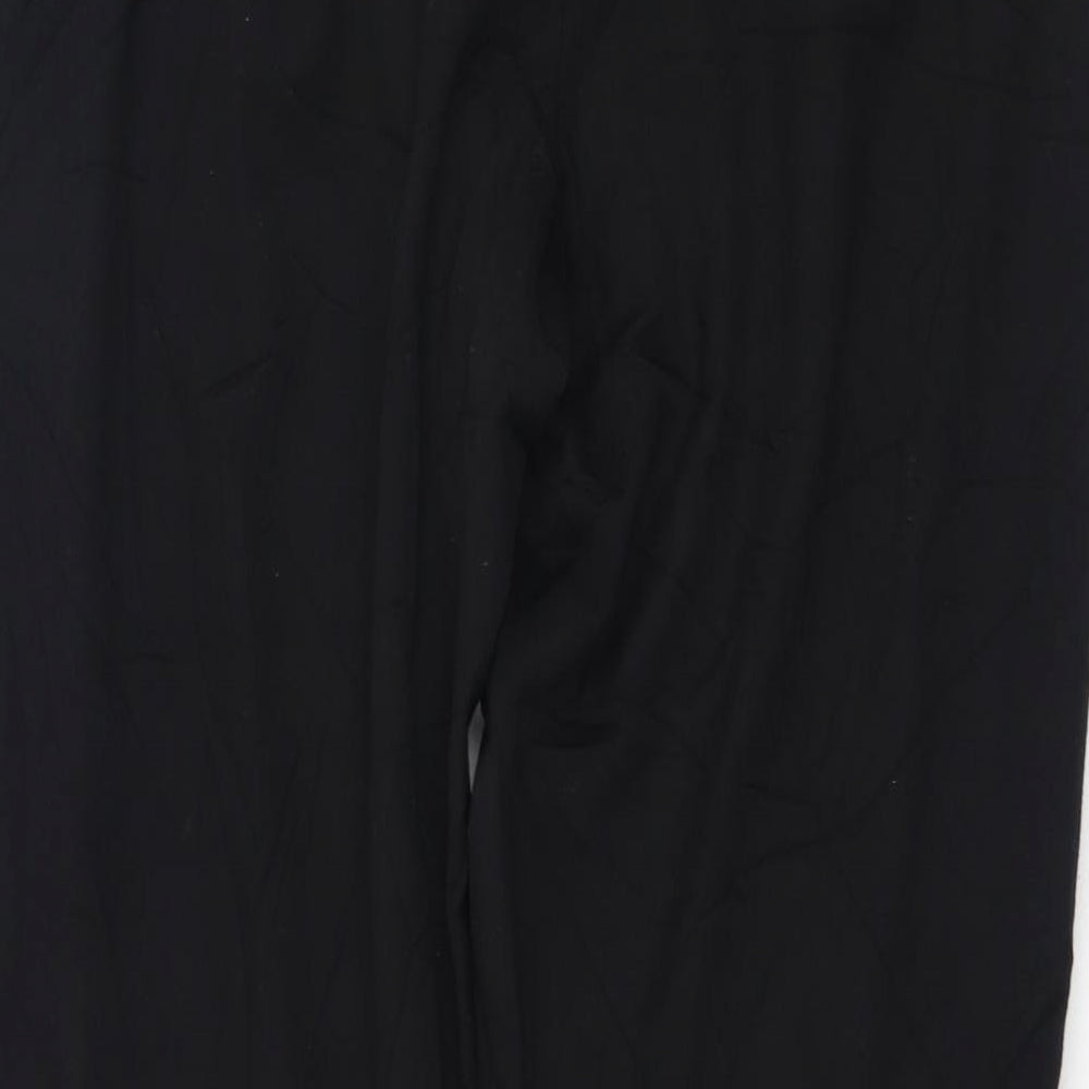 TU Womens Black  Polyester Trousers  Size 14 L30 in Regular Zip