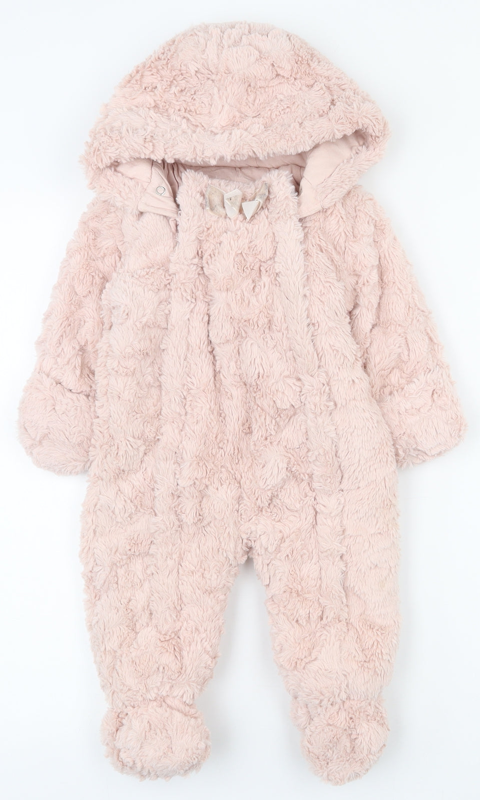 George Girls Pink  Polyester Babygrow One-Piece Size 6-9 Months  Zip
