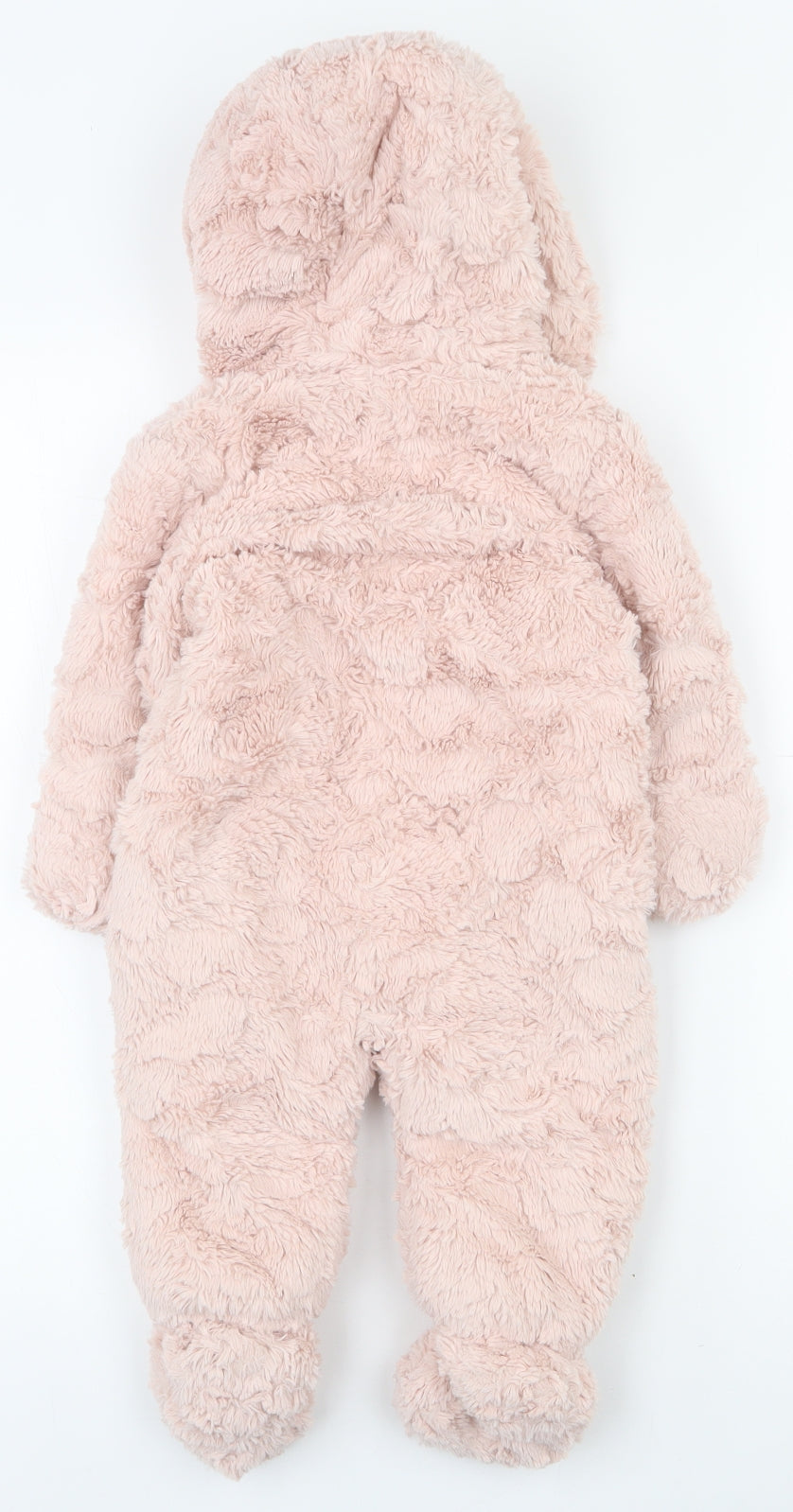 George Girls Pink  Polyester Babygrow One-Piece Size 6-9 Months  Zip