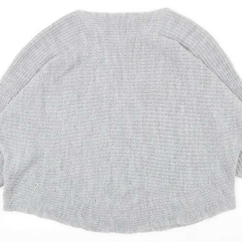 Isabella D Womens Grey Round Neck  Acrylic Pullover Jumper Size 2XL