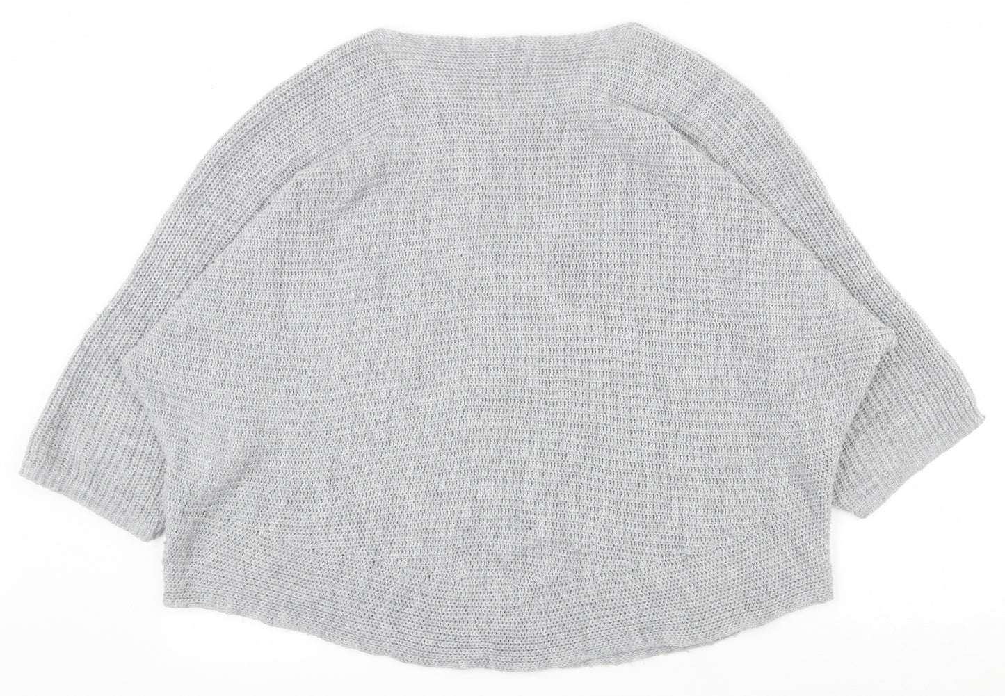 Isabella D Womens Grey Round Neck  Acrylic Pullover Jumper Size 2XL