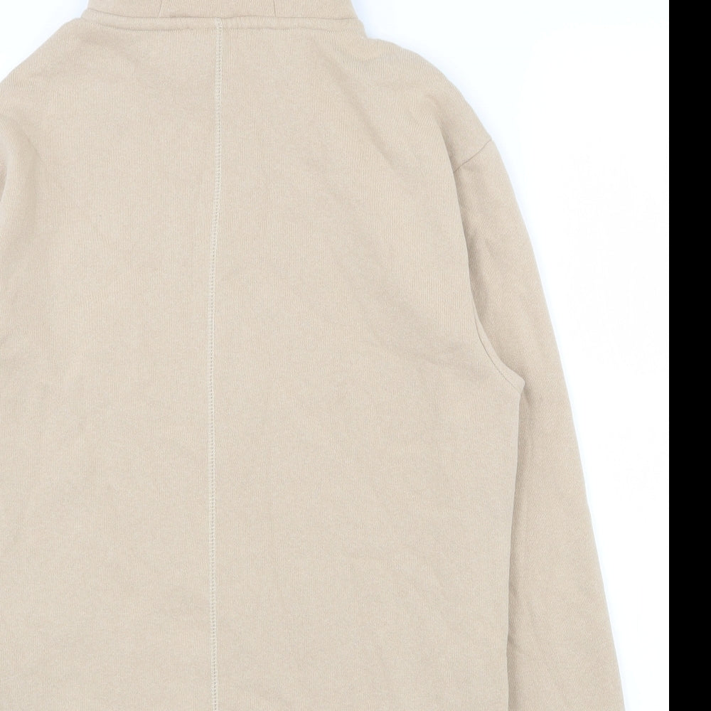 Rose London Mens Beige  Cotton Pullover Hoodie Size M