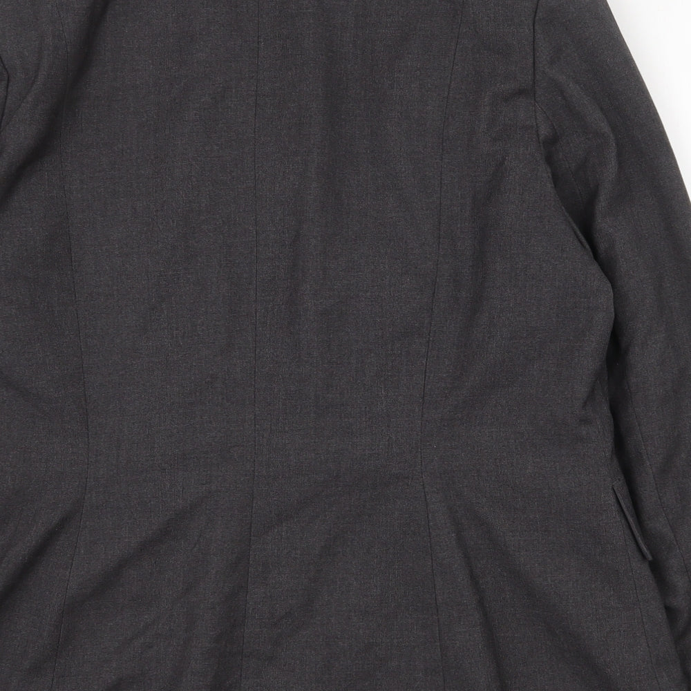 Marks and Spencer Womens Grey  Polyester Jacket Suit Jacket Size 16   - Shoulder pads
