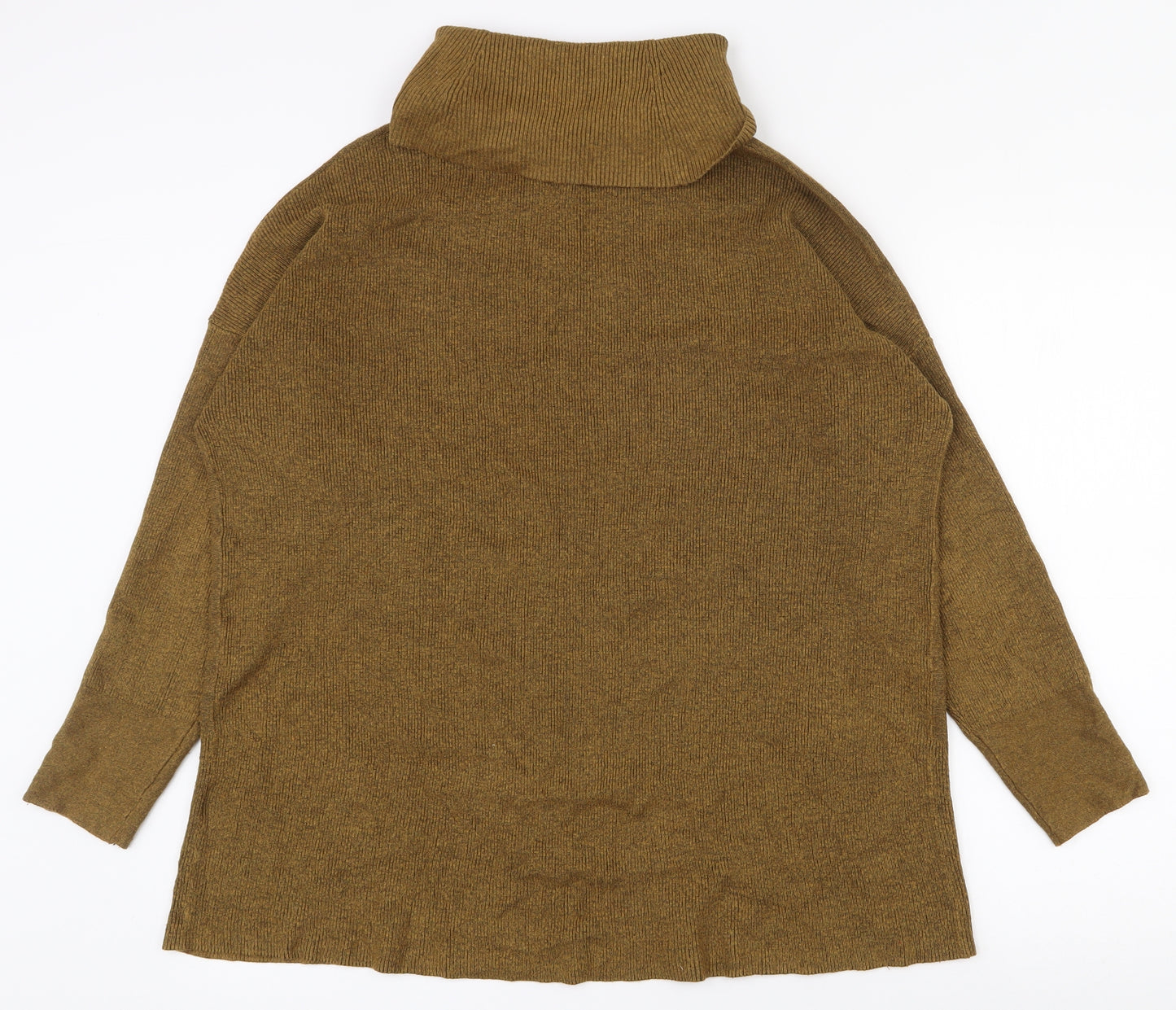Warehouse Womens Brown Roll Neck  Viscose Pullover Jumper Size 10
