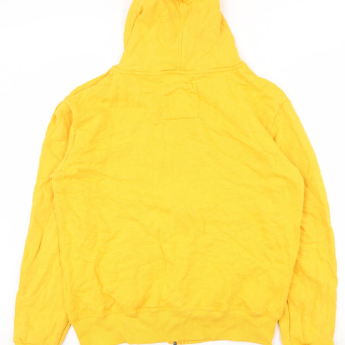 Charles Wilson Mens Yellow  Cotton Full Zip Hoodie Size L