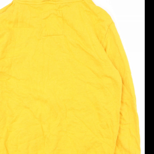 Charles Wilson Mens Yellow  Cotton Full Zip Hoodie Size L