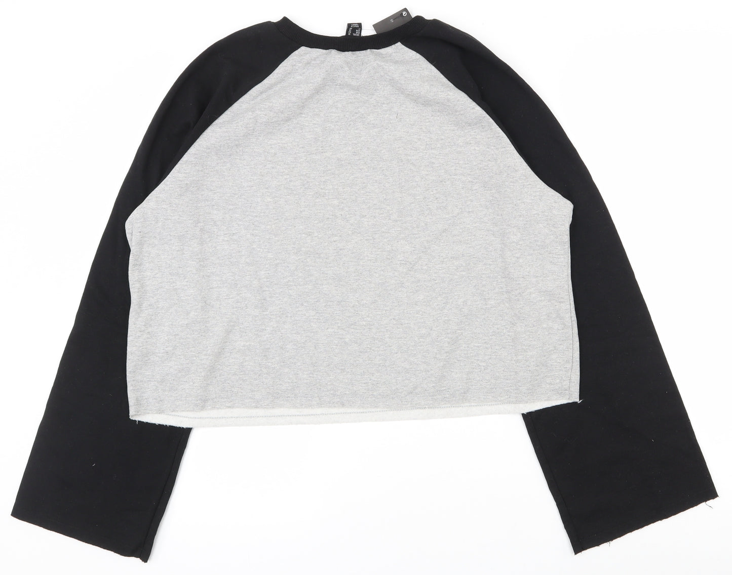Atmosphere Womens Black Houndstooth Polyester Pullover Sweatshirt Size 16  Pullover - Cropped