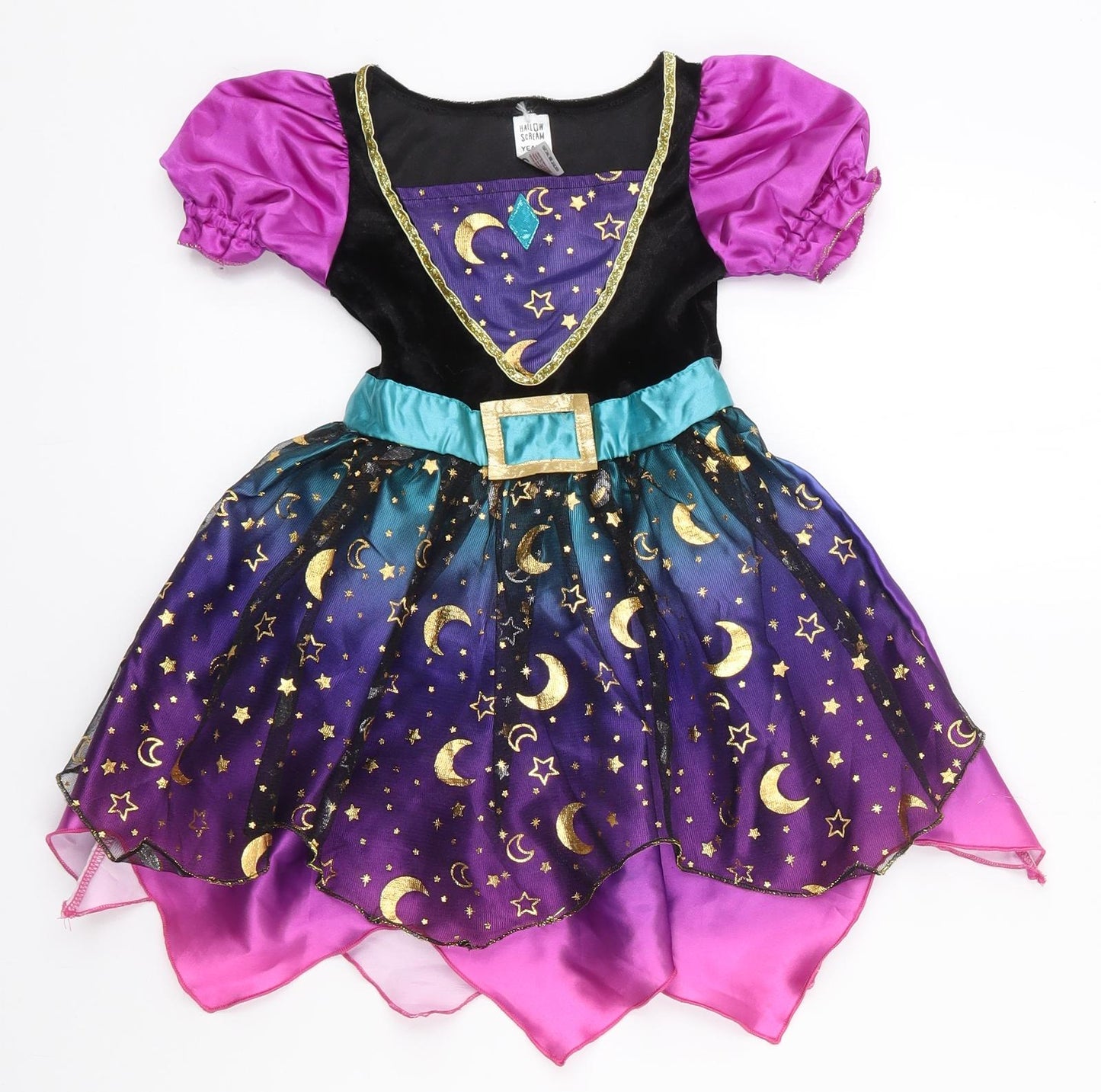 Hallow Scream Girls Purple  Polyester Fit & Flare  Size 2-3 Years  Square Neck Pullover - Halloween fancy dress costume