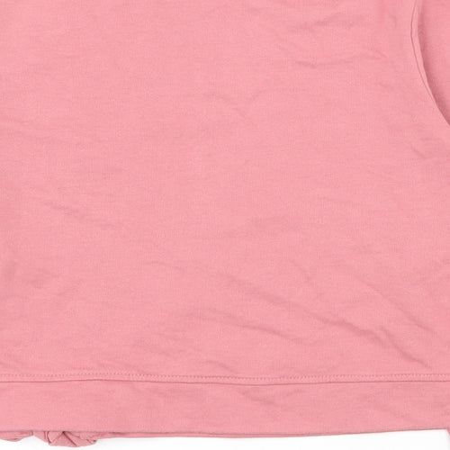 George Girls Pink  Cotton Pullover Sweatshirt Size 10-11 Years  Pullover - Tie at bottom