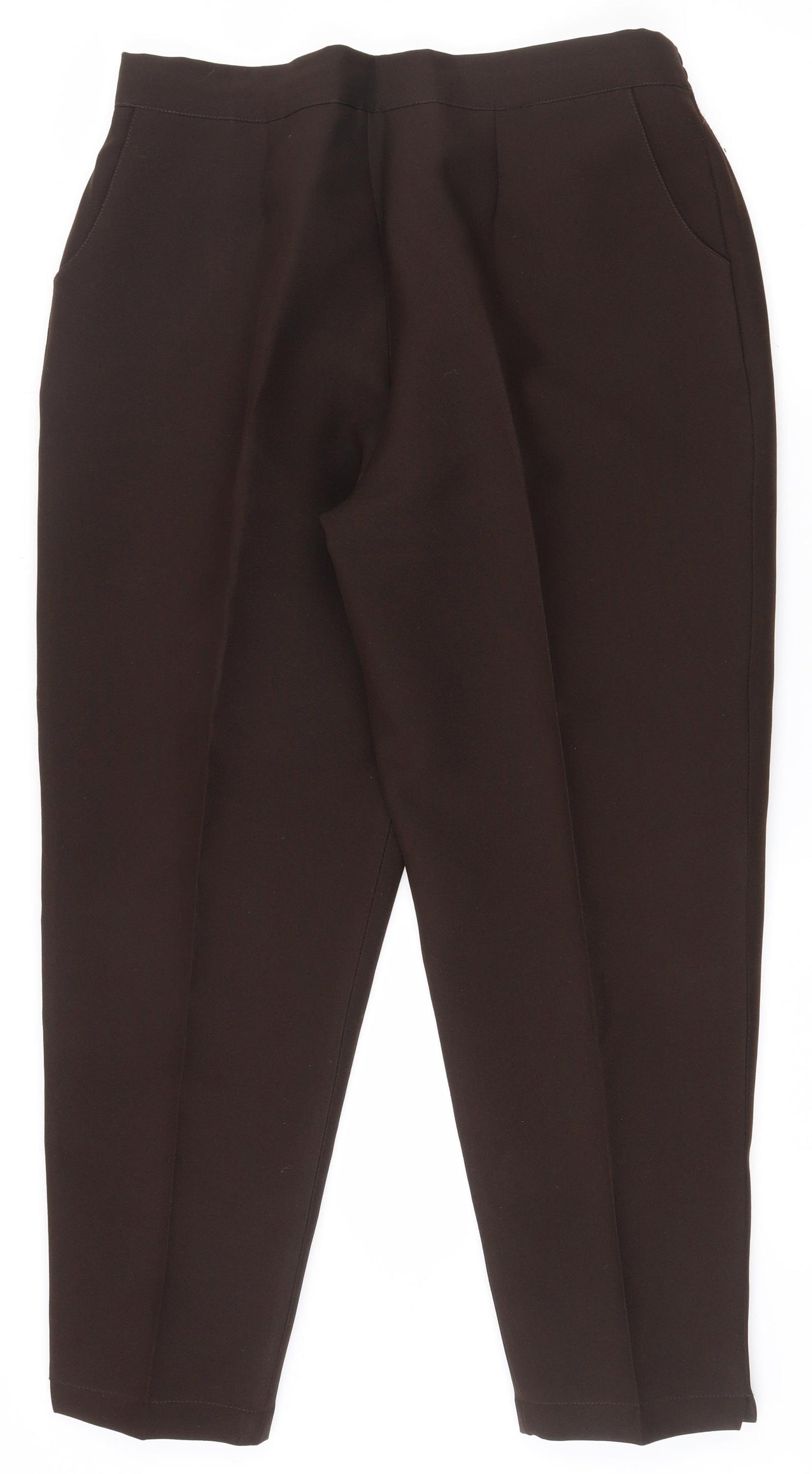 Preworn Womens Brown  Polyester Trousers  Size 20 L26.5 in Regular
