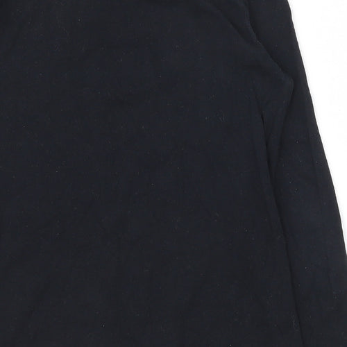 Primark Girls Black  Cotton Basic T-Shirt Size 9-10 Years Round Neck Magnetic