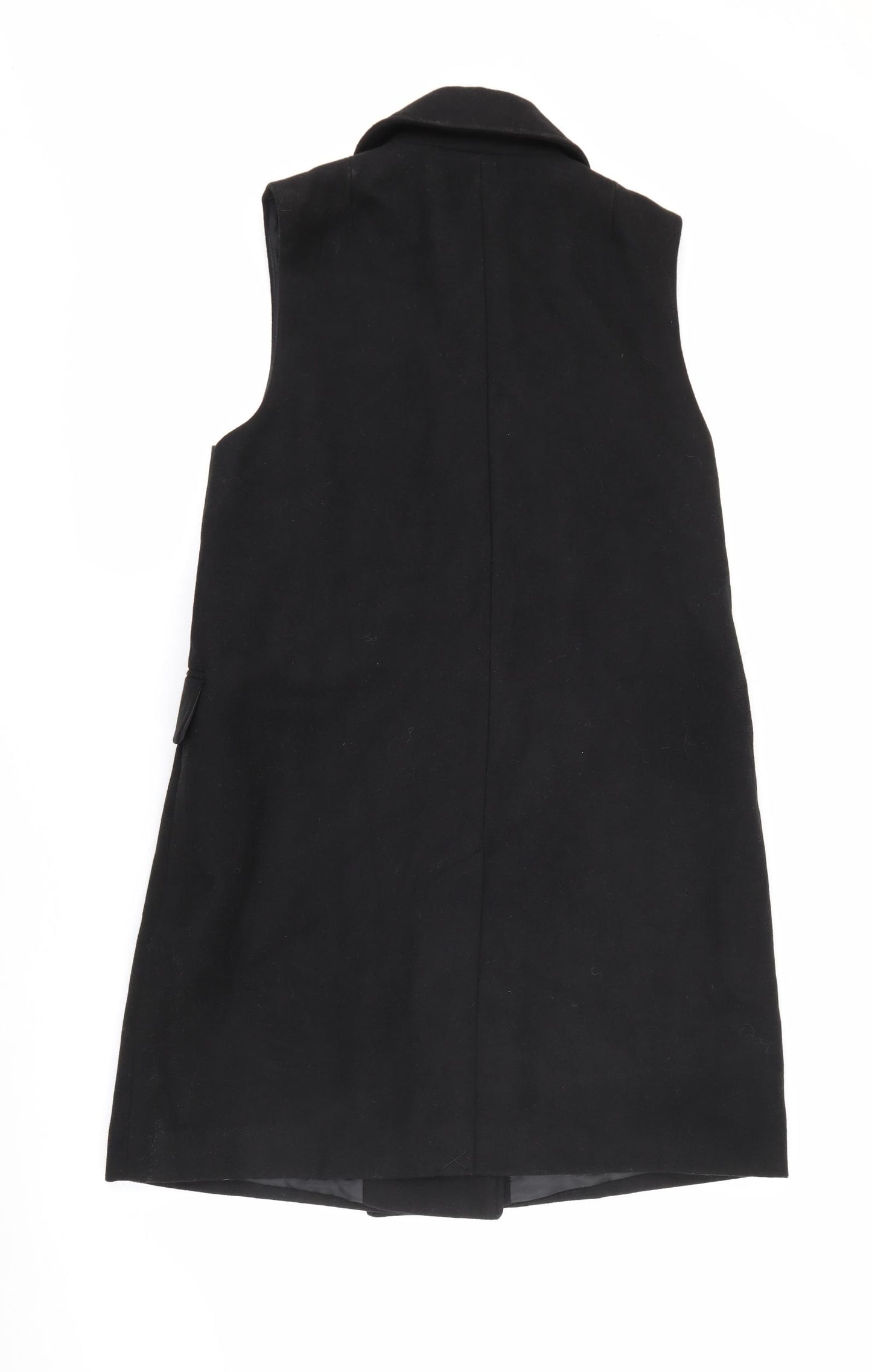 New Look Womens Black   Overcoat Coat Size 14  Button
