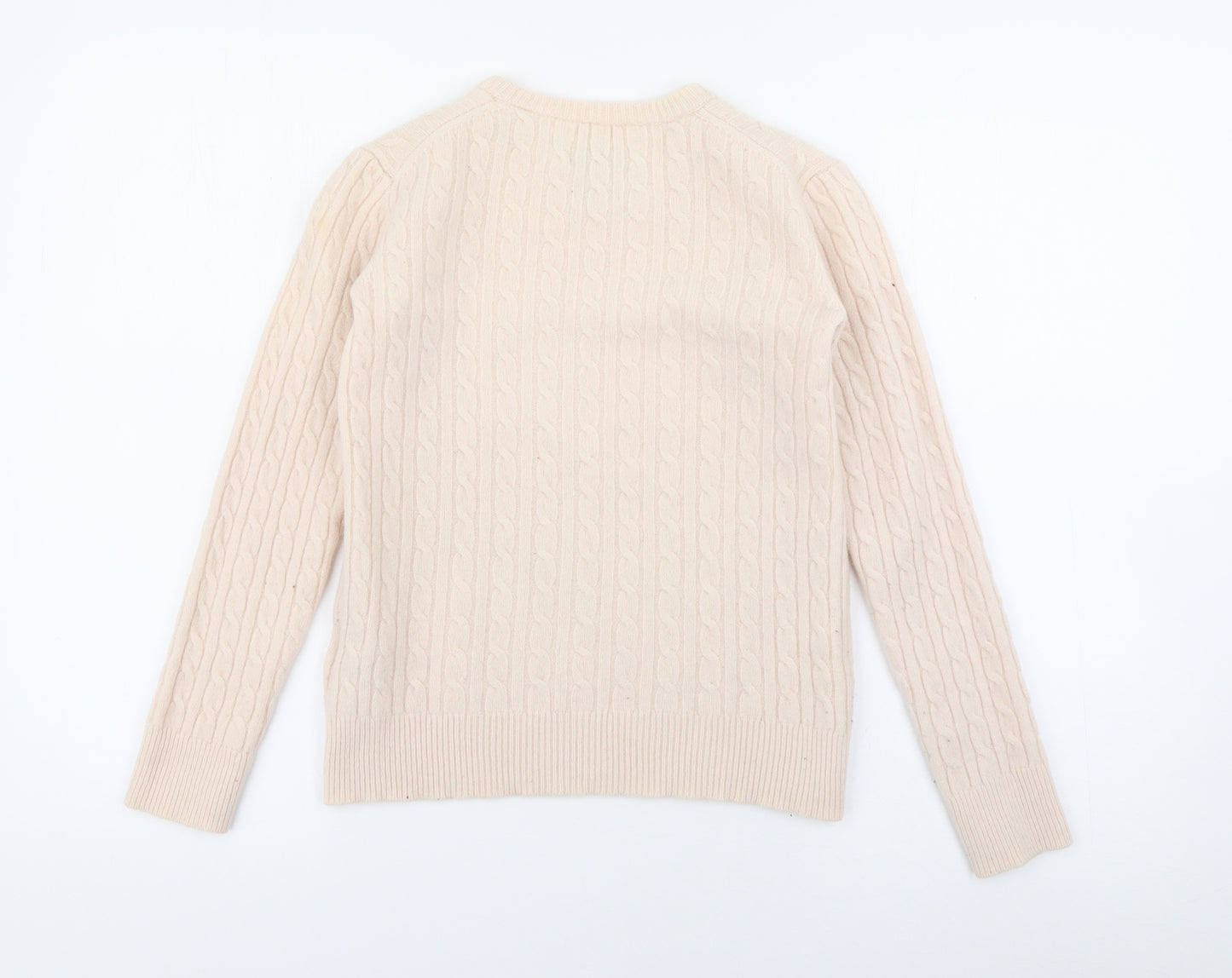 Jack Wills Womens Pink Crew Neck  Wool Pullover Jumper Size 10