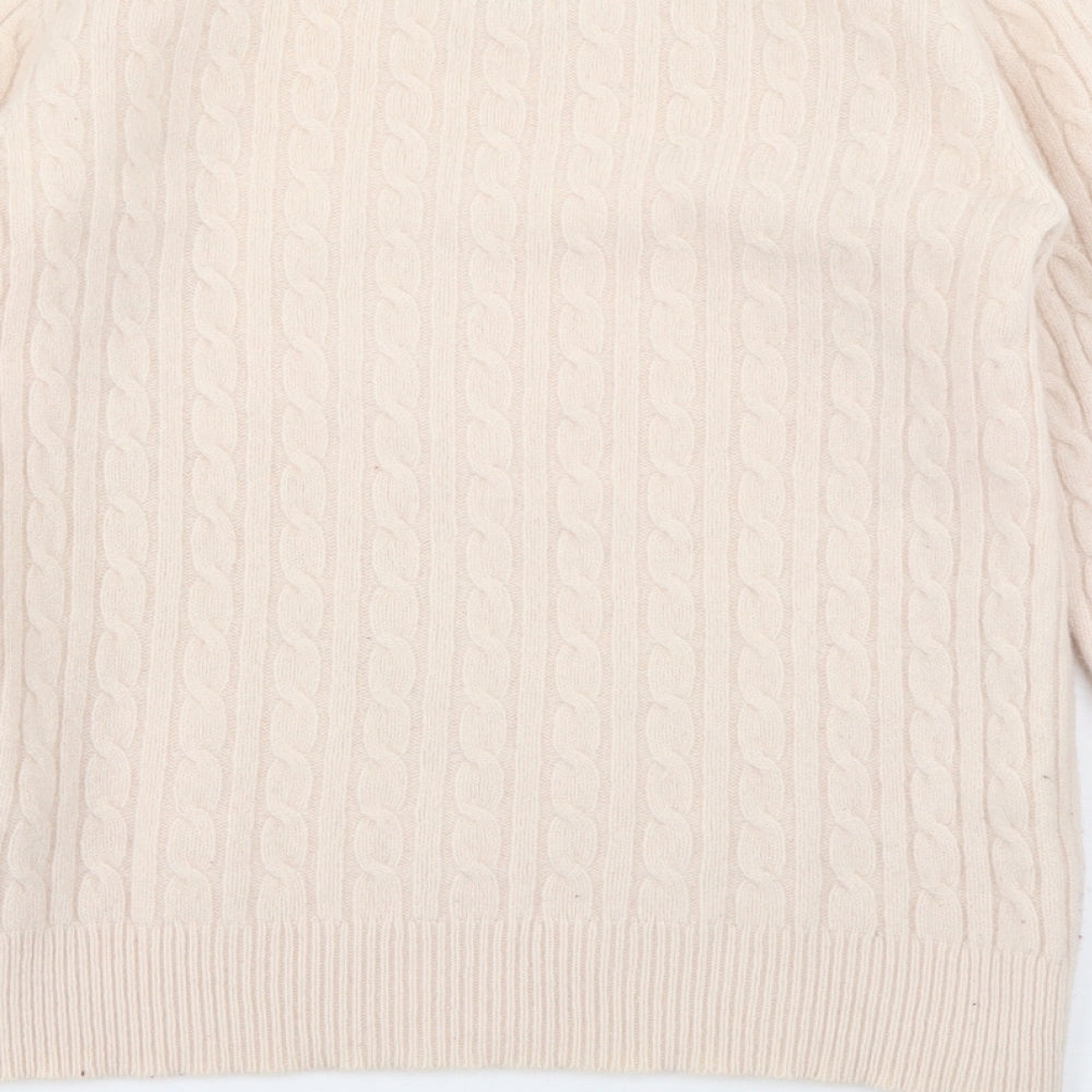 Jack Wills Womens Pink Crew Neck  Wool Pullover Jumper Size 10