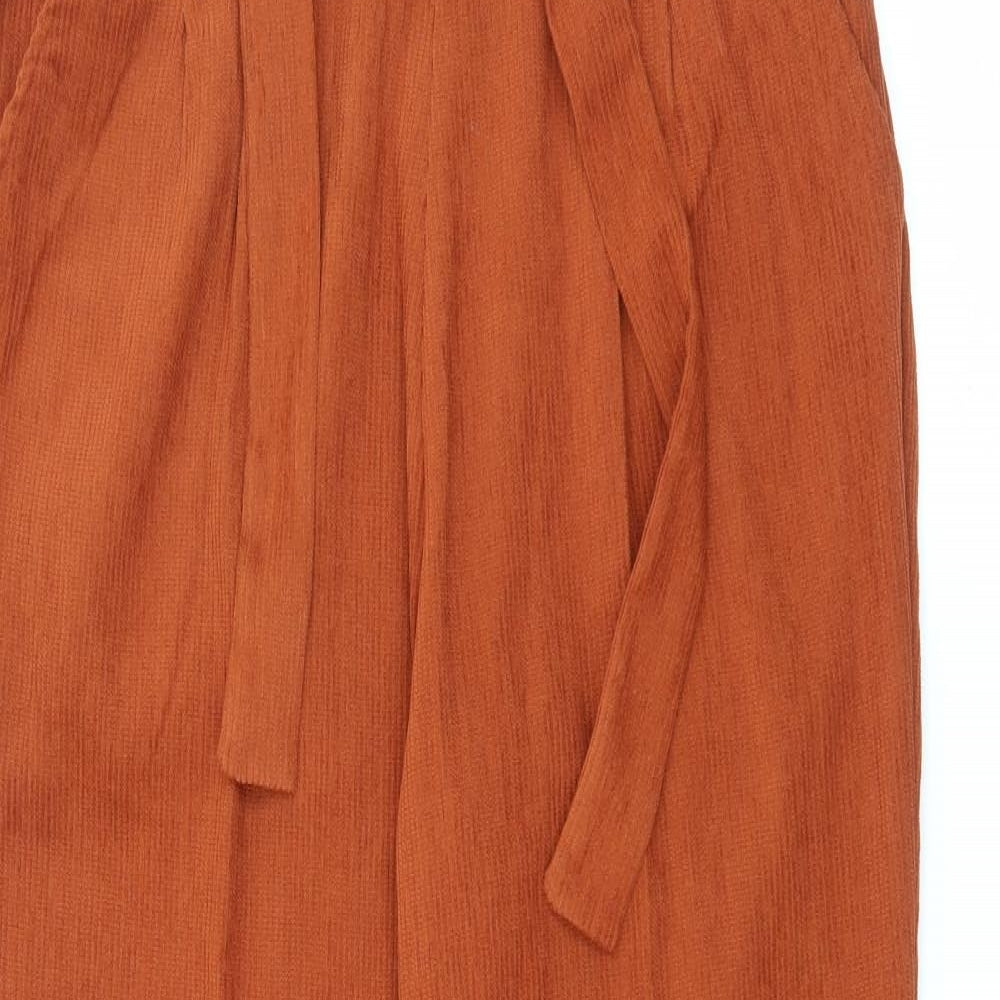 Adorable Womens Orange  Polyester Carrot Trousers Size 12 L23 in Regular Tie