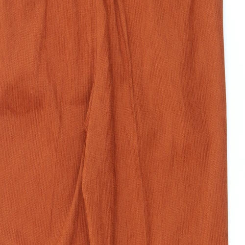 Adorable Womens Orange  Polyester Carrot Trousers Size 12 L23 in Regular Tie