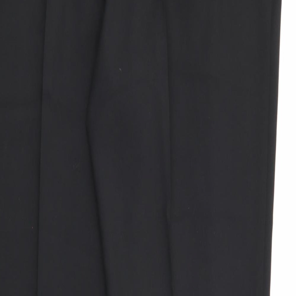 Marks and Spencer Womens Black  Polyester Trousers  Size 18 L31 in Regular Zip