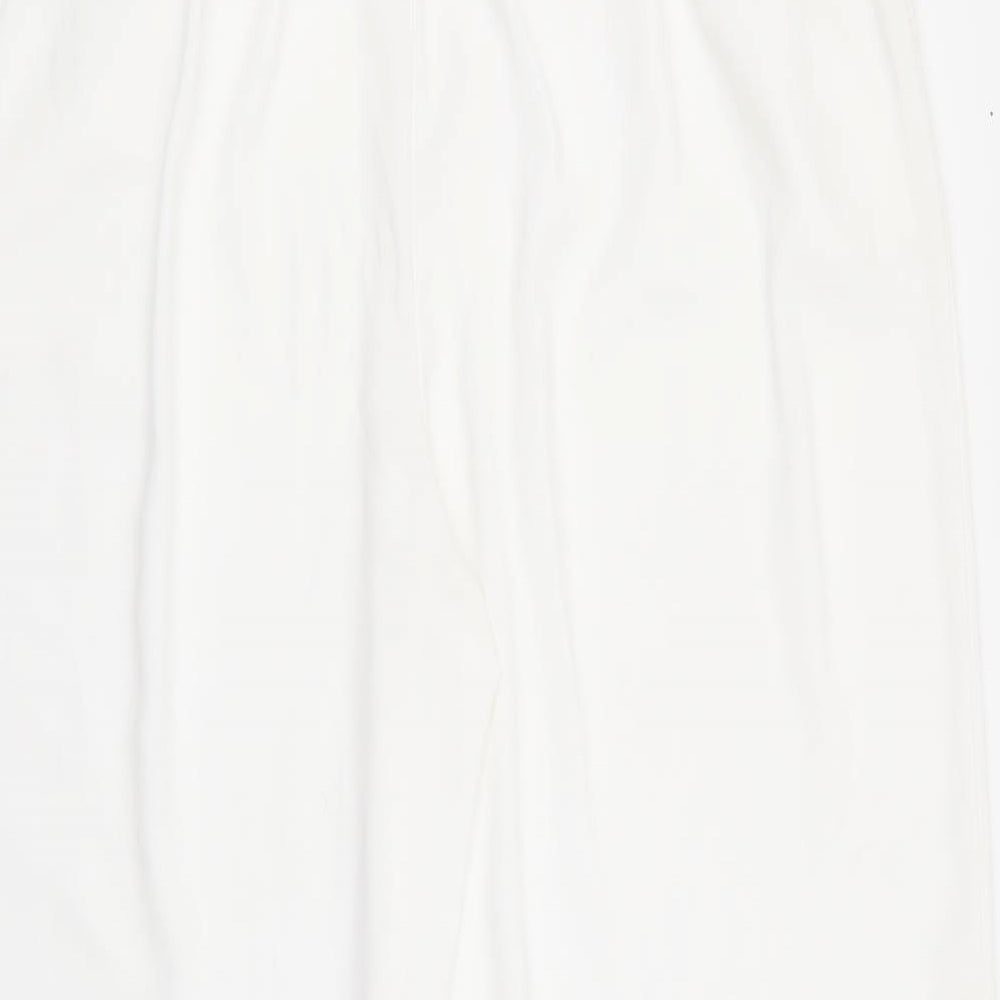New Look  Womens White  Polyester Trousers  Size 18 L23 in Regular Tie