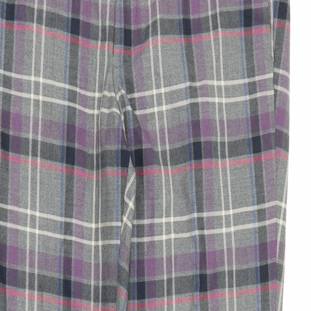 Boohoo Mens Purple Plaid Polyester Dress Pants Trousers Size 36 L28 in Regular Button