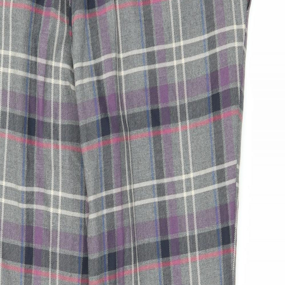 Boohoo Mens Purple Plaid Polyester Dress Pants Trousers Size 36 L28 in Regular Button