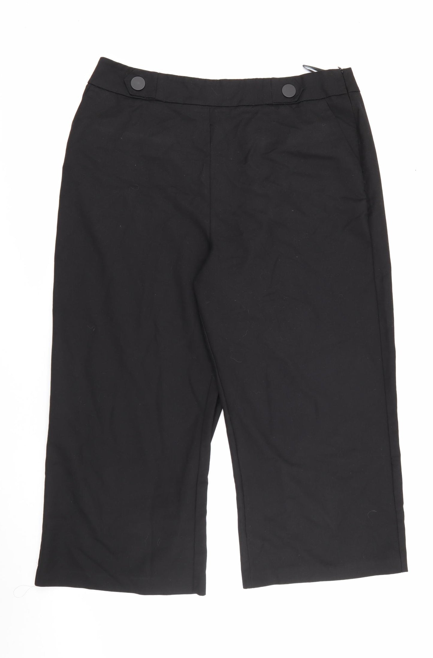 F&F Womens Black  Polyester Trousers  Size 18 L23 in Regular Zip
