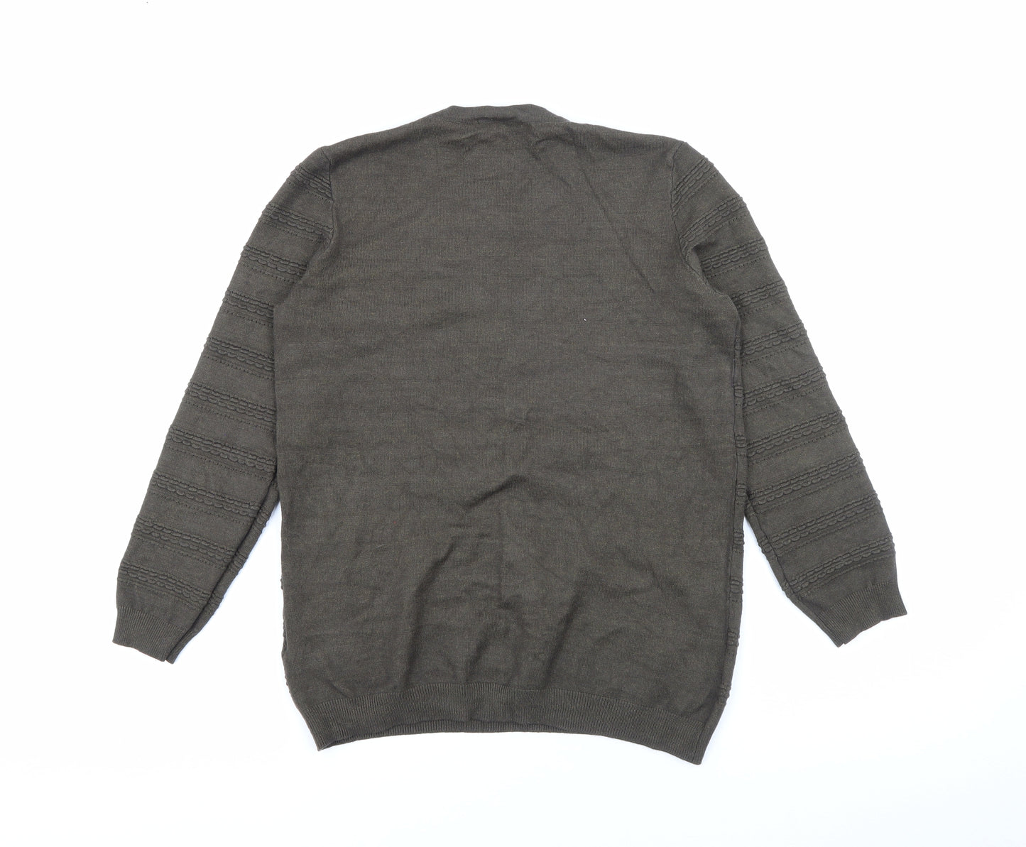 Warehouse Womens Green Crew Neck  Viscose Pullover Jumper Size 10
